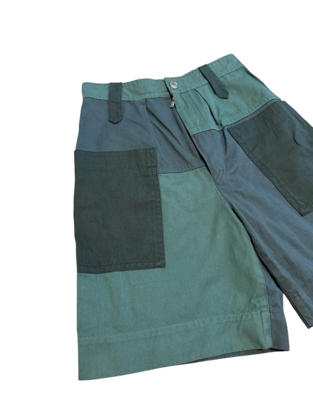 Isabel Marant Etoile Kalerna Cotton/ Linen Blend Parchwork Shorts Size 36/ US 6 - Picture 7 of 11